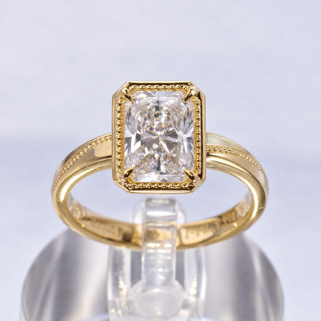 Anillo de Compromiso con Diamante de Laboratorio Celeste