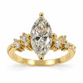 Anillo de compromiso con Diamante de Laboratorio Esmeralda