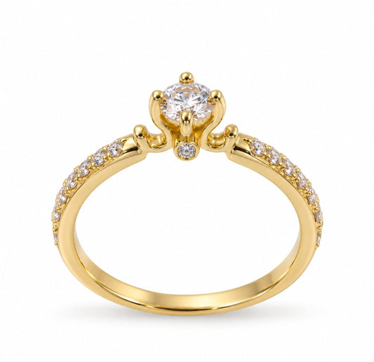 Anillo de compromiso con Diamante de laboratorio ELYSÉ en oro 18k – Jade18k