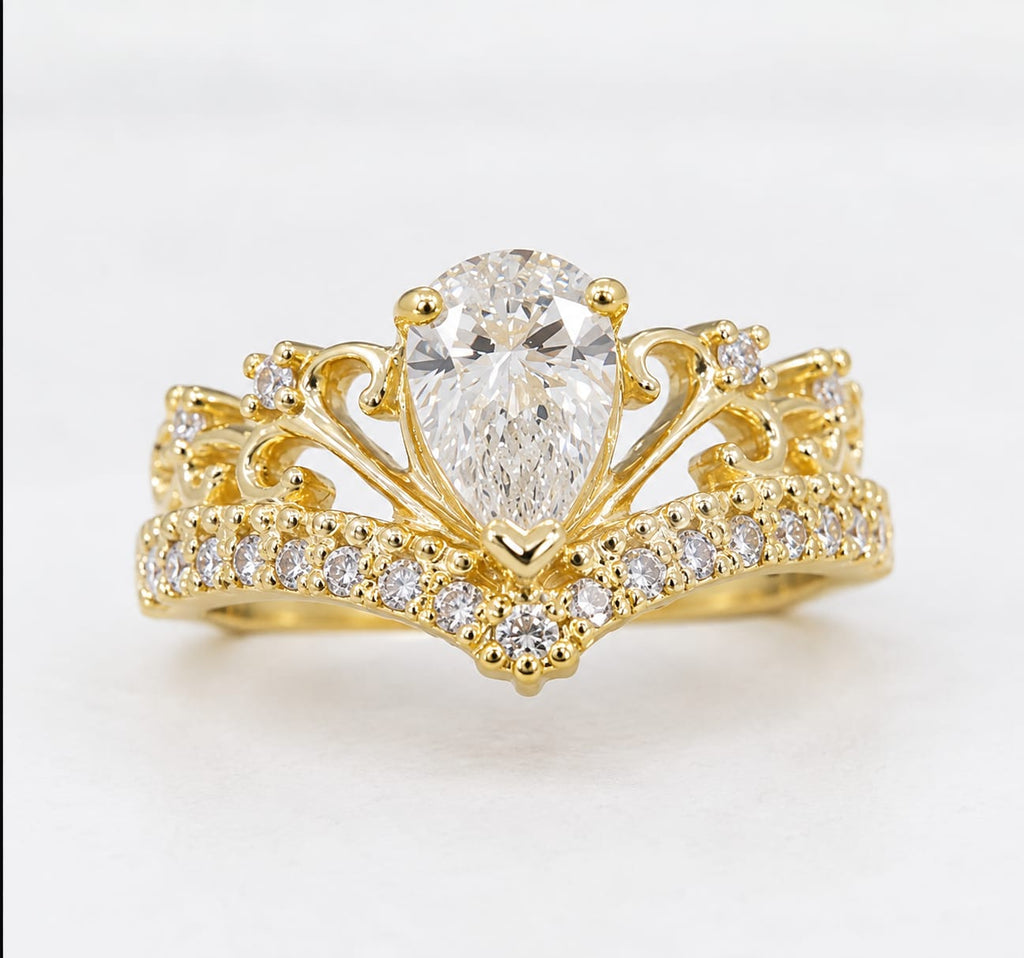 Anillo Corona con Diamante de Laboratorio Aurora
