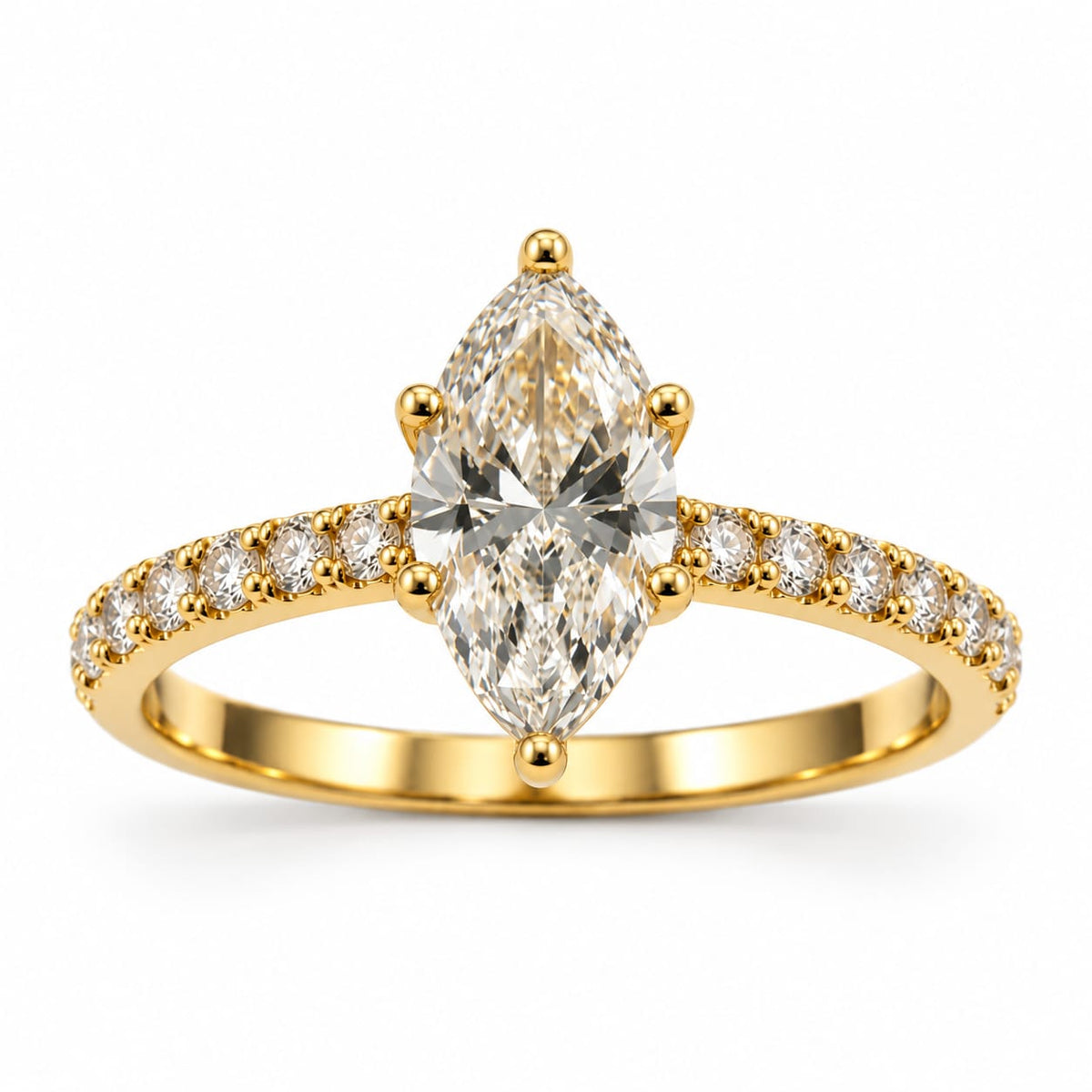 Anillo de compromiso con diamante de laboratorio Luxelle