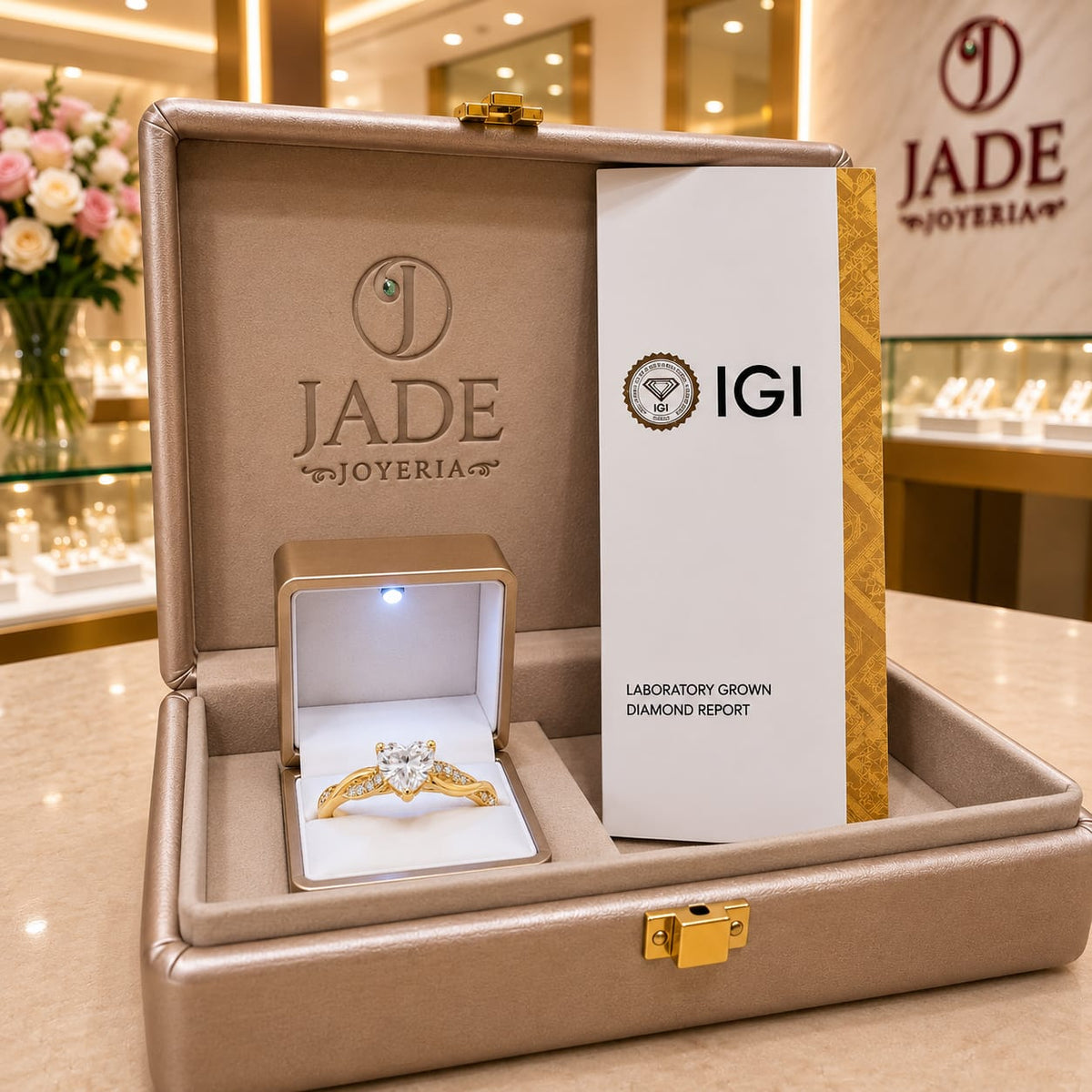 Anillo de Compromiso con Diamante de Laboratorio Amélie