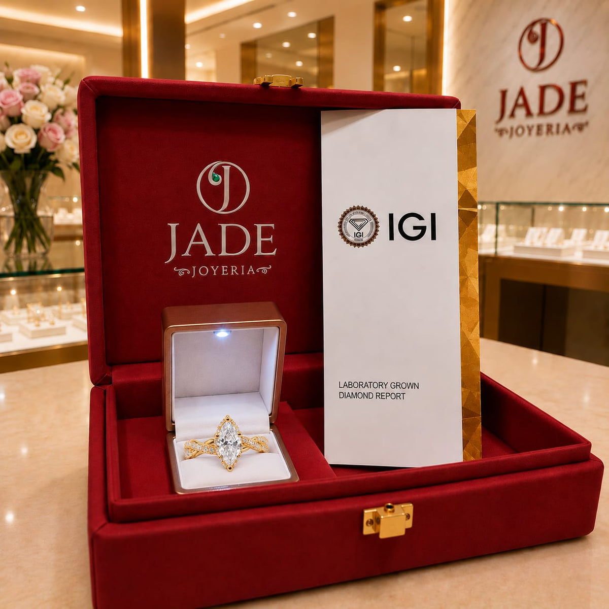 Anillo de compromiso con Diamante de Laboratorio Imperium