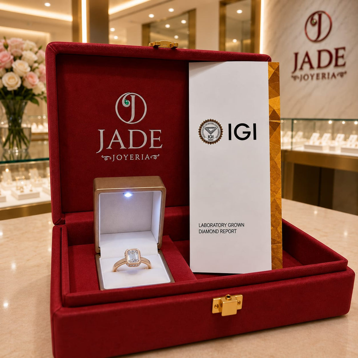 Anillo de Compromiso con Diamante de Laboratorio Fátima