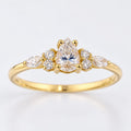 Anillo de compromiso  con moisanitas Brillo de gotas de amor