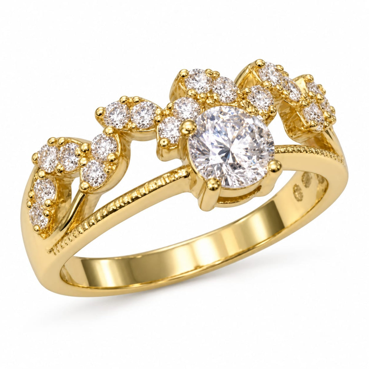 Anillo de Compromiso con  moisanita Luz divina