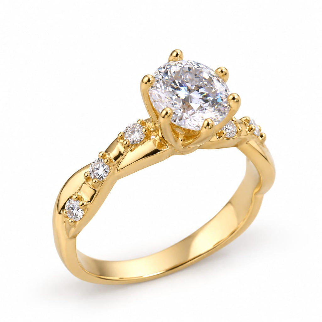 Anillo de Compromiso con Moissanite Rusian Pixi