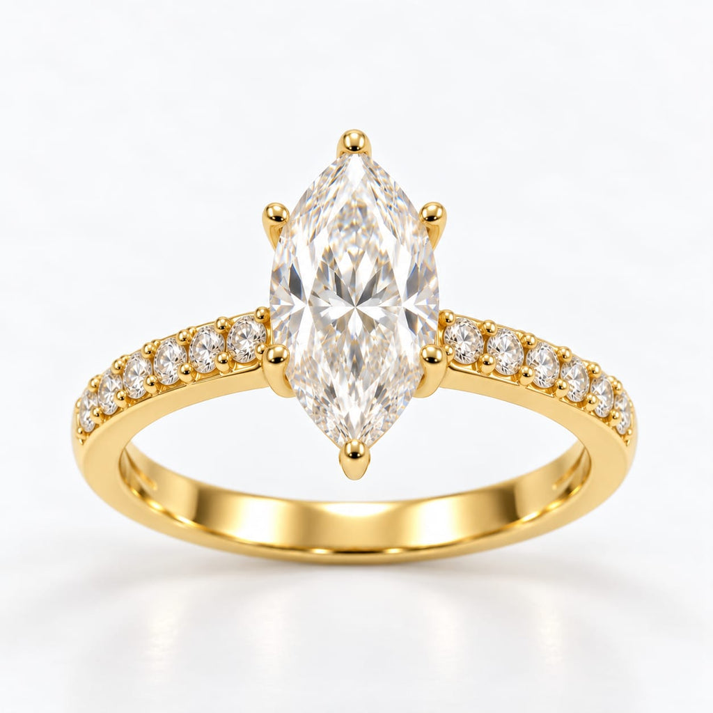Anillo de compromiso con moissanite marquise BELLA AURORA