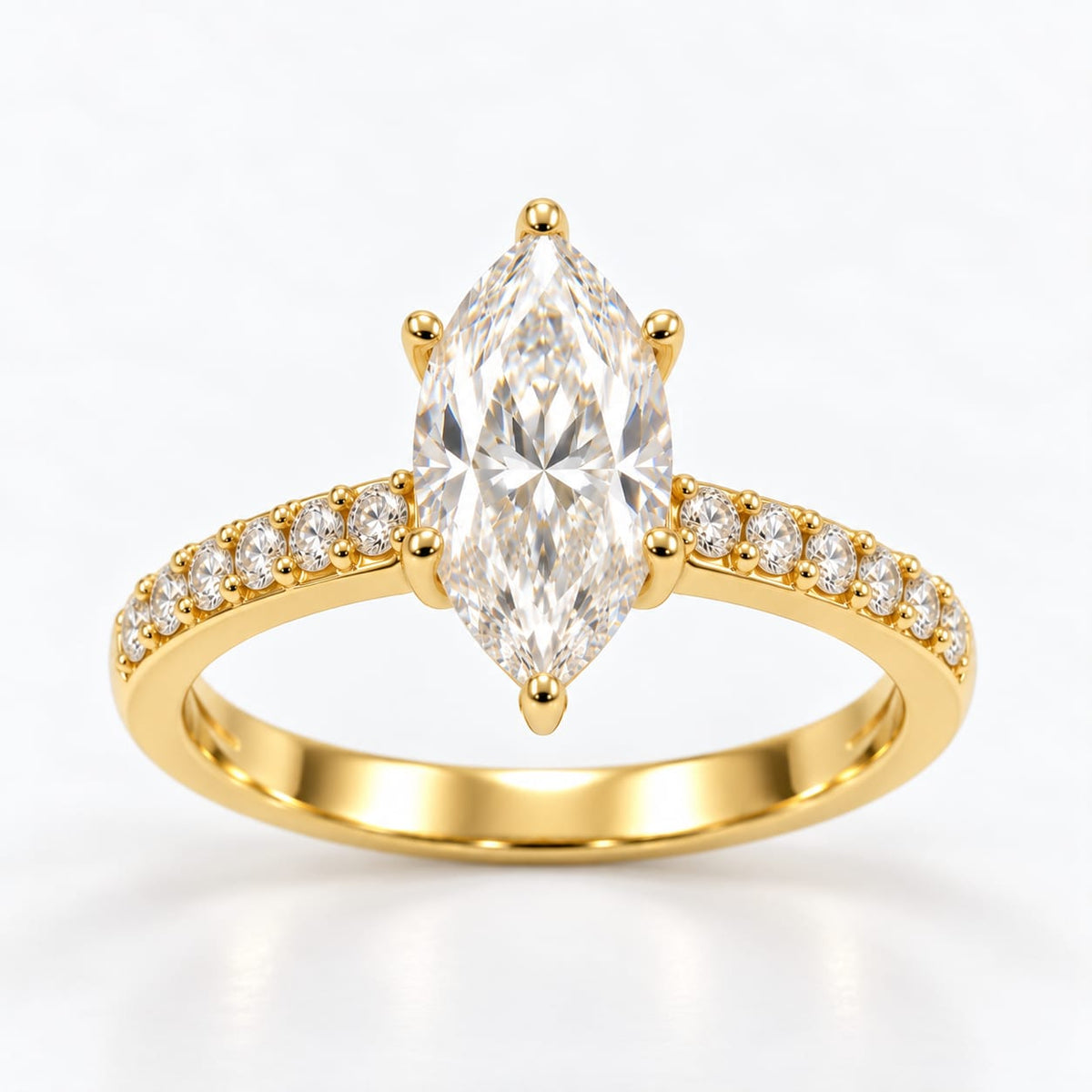 Anillo de compromiso con moissanite marquise BELLA AURORA