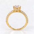 Anillo de compromiso  con moisanitas Cielo azulado
