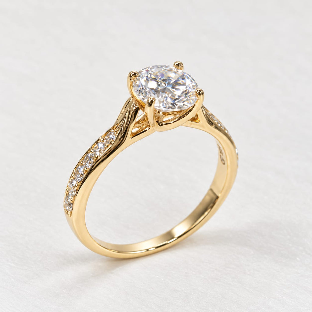 Anillo de Compromiso con Moissanite Cristhell