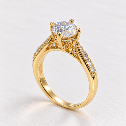 Anillo de Compromiso "My Beautiful" en oro 18k – Jade18k (vista 2)