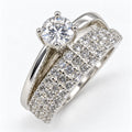 Anillo de Compromiso Plata "Doble"