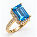 Anillo de compromiso Piedra celeste