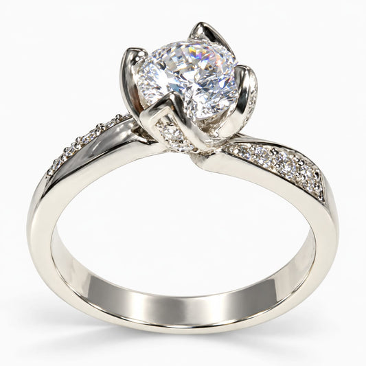 Anillo de Compromiso en Plata "Ursula" – Jade18k