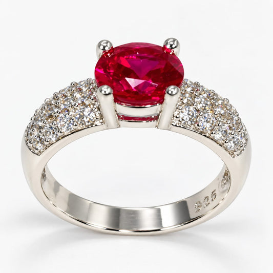 Anillo de Compromiso Plata "Mariel" – Jade18k