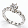 Anillo Ali de Compromiso en plata ley