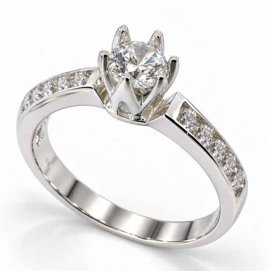Anillo Ali de Compromiso en plata ley – Jade18k (vista 2)