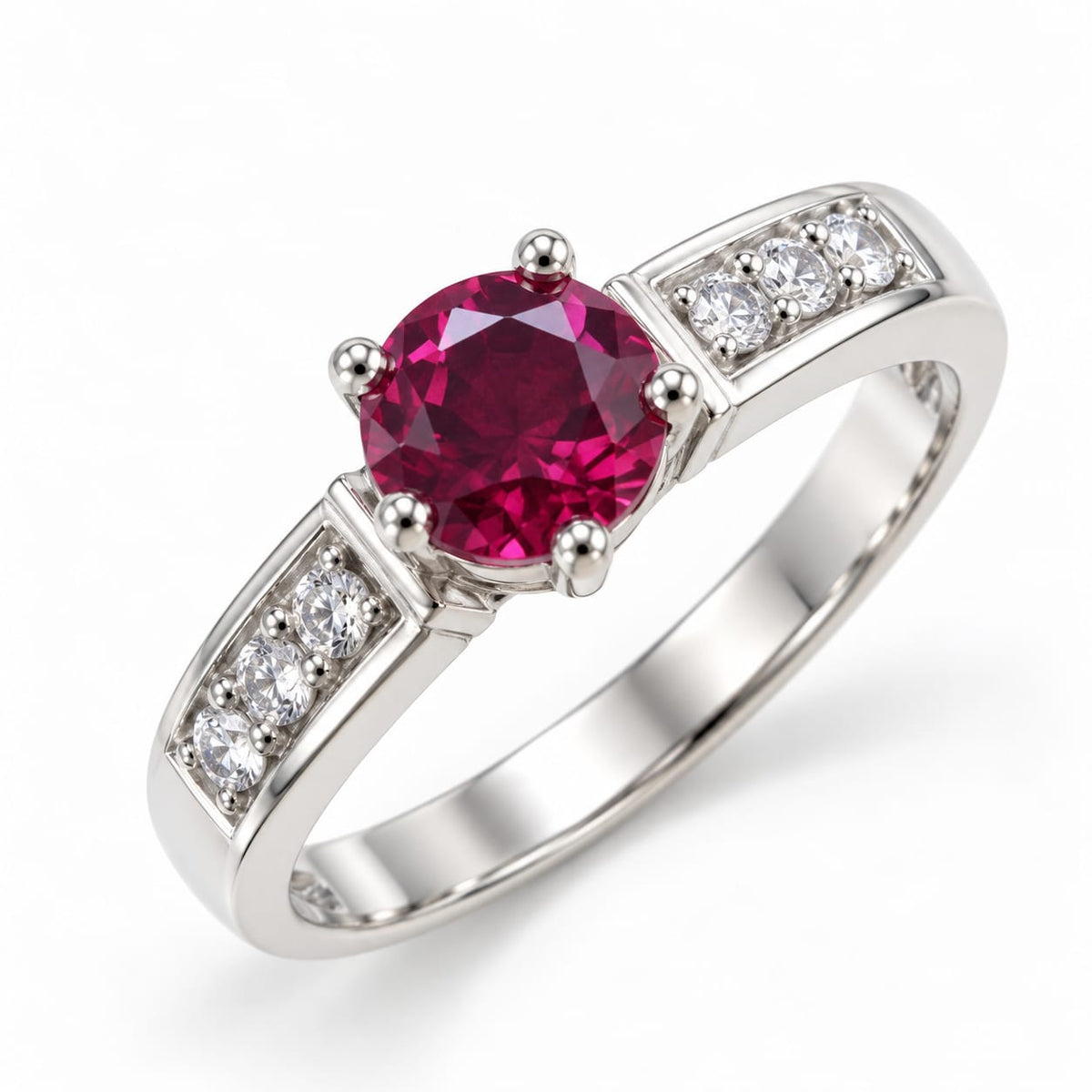 Anillo Lydia de Compromiso en Plata