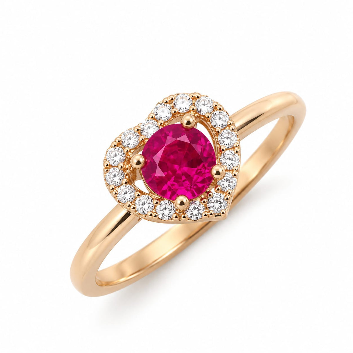 Anillo Corazón de Rubí