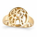 Anillo Letras Entrelazadas Oro de 18k