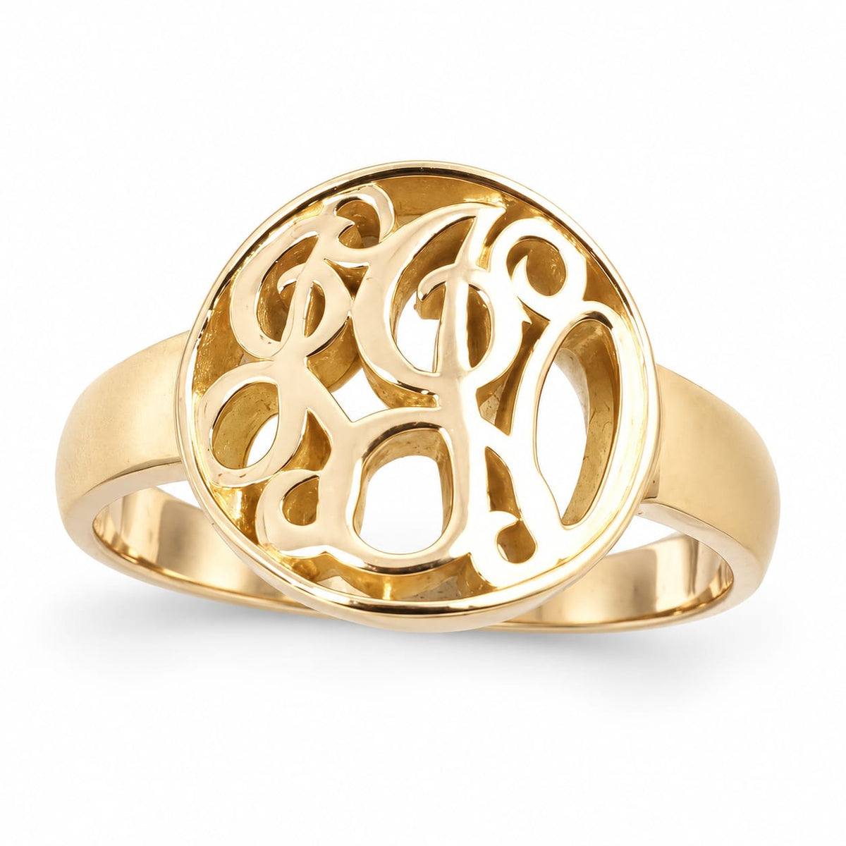 Anillo Letras Entrelazadas Oro de 18k