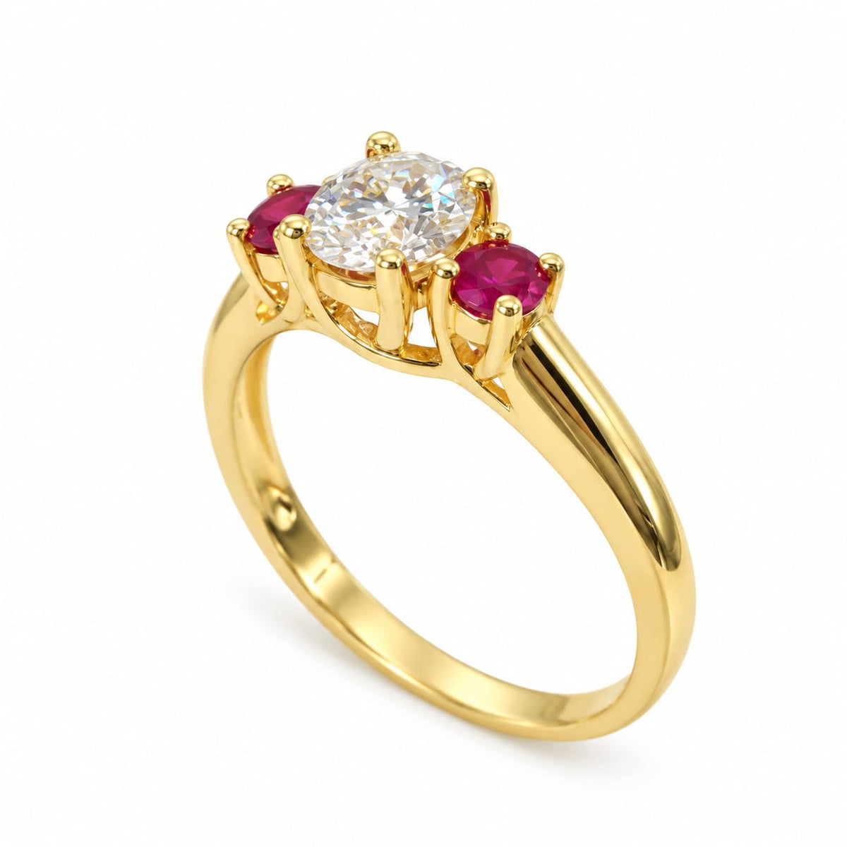 Anillo con Piedra Natural Rubí Estelar