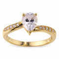 Anillo de compromiso con moisanitas Gotas de amor