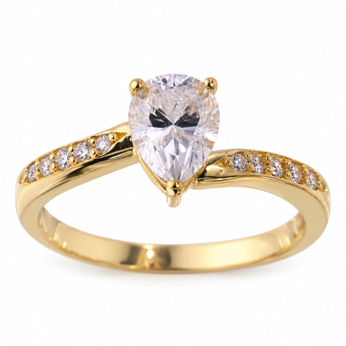 Anillo de compromiso con moisanitas Gotas de amor