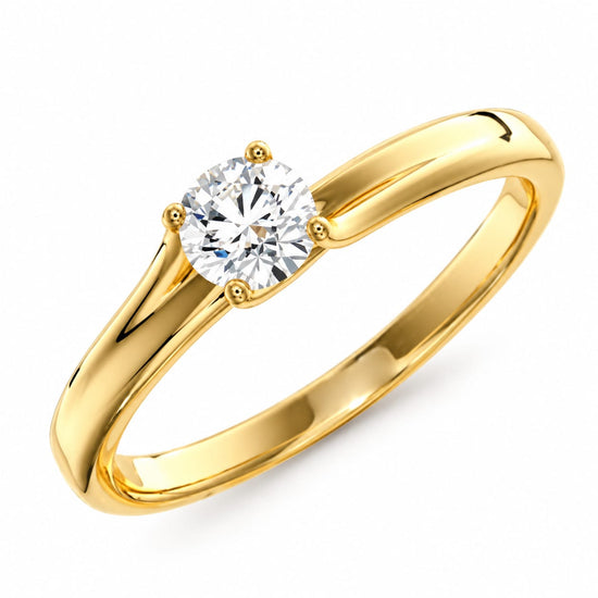 Anillo de Compromiso "Solis" en oro 18k – Jade18k (vista 2)