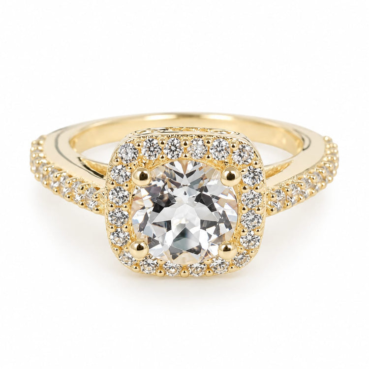 Anillo de compromiso Catalina en oro 18k – Jade18k