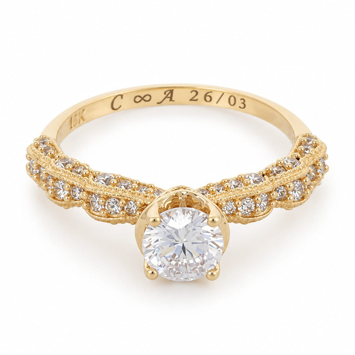 Anillo cruzado de compromiso