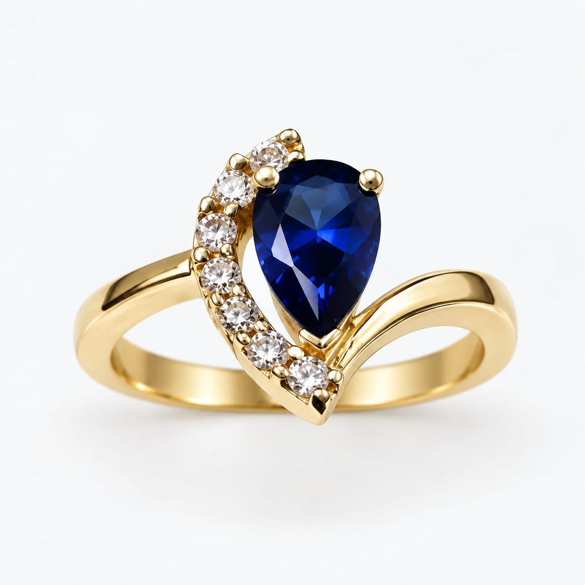 Anillo de compromiso Lluvia Azul