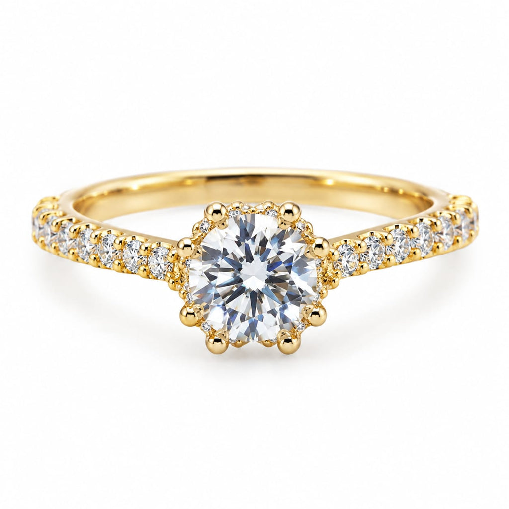 Anillo con corte princesa