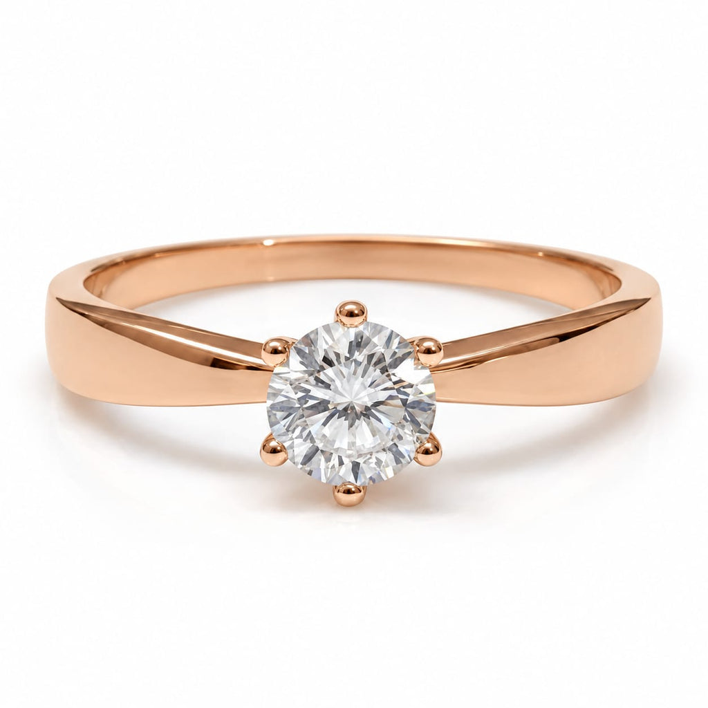 anillo de compromiso redondo