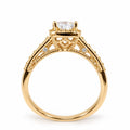 Anillo Alba de Compromiso Con Piedra Blanca Oro 18k