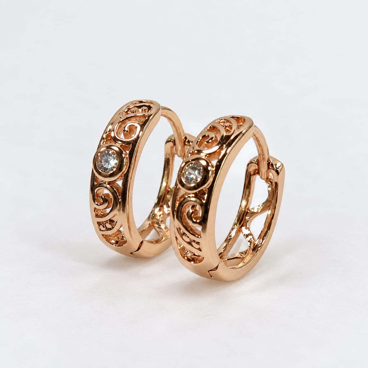 Aretes argolla en oro 18k