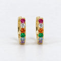 Argollas con piedras de colores