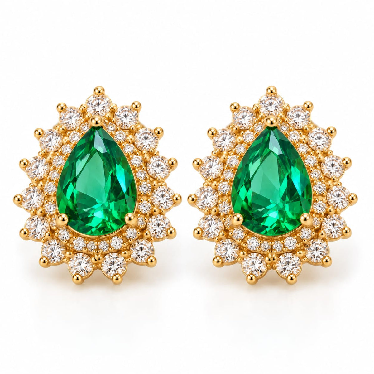 Aretes Circón Gold Fantasy