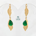 Aretes de hoja colgante