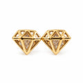 Aretes forma de diamante