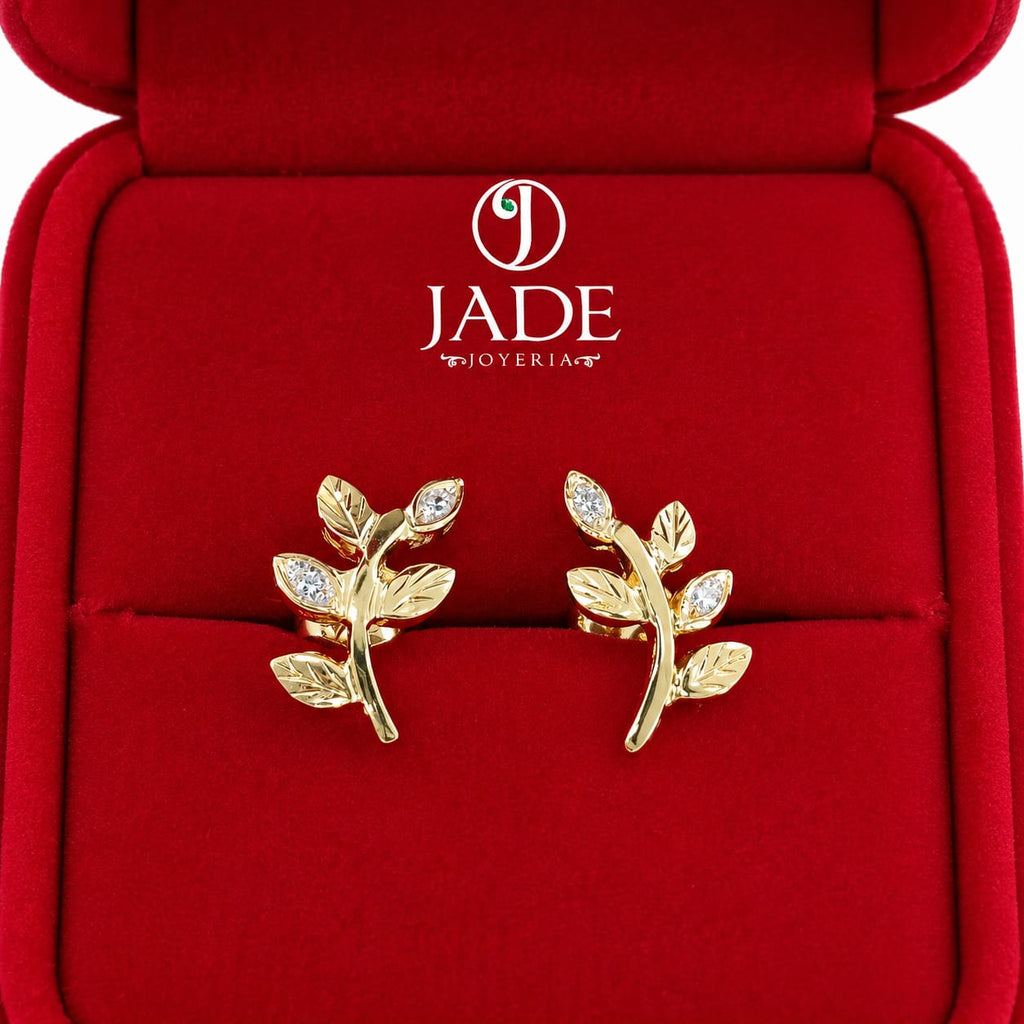 Aretes forma de hojas