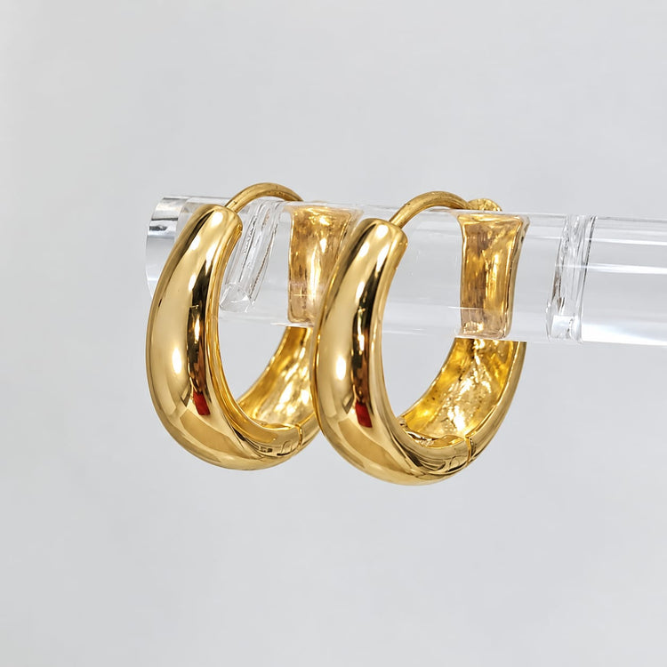 Argollas canoa en oro 18k – Jade18k