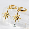 Aretes argolla de estrella