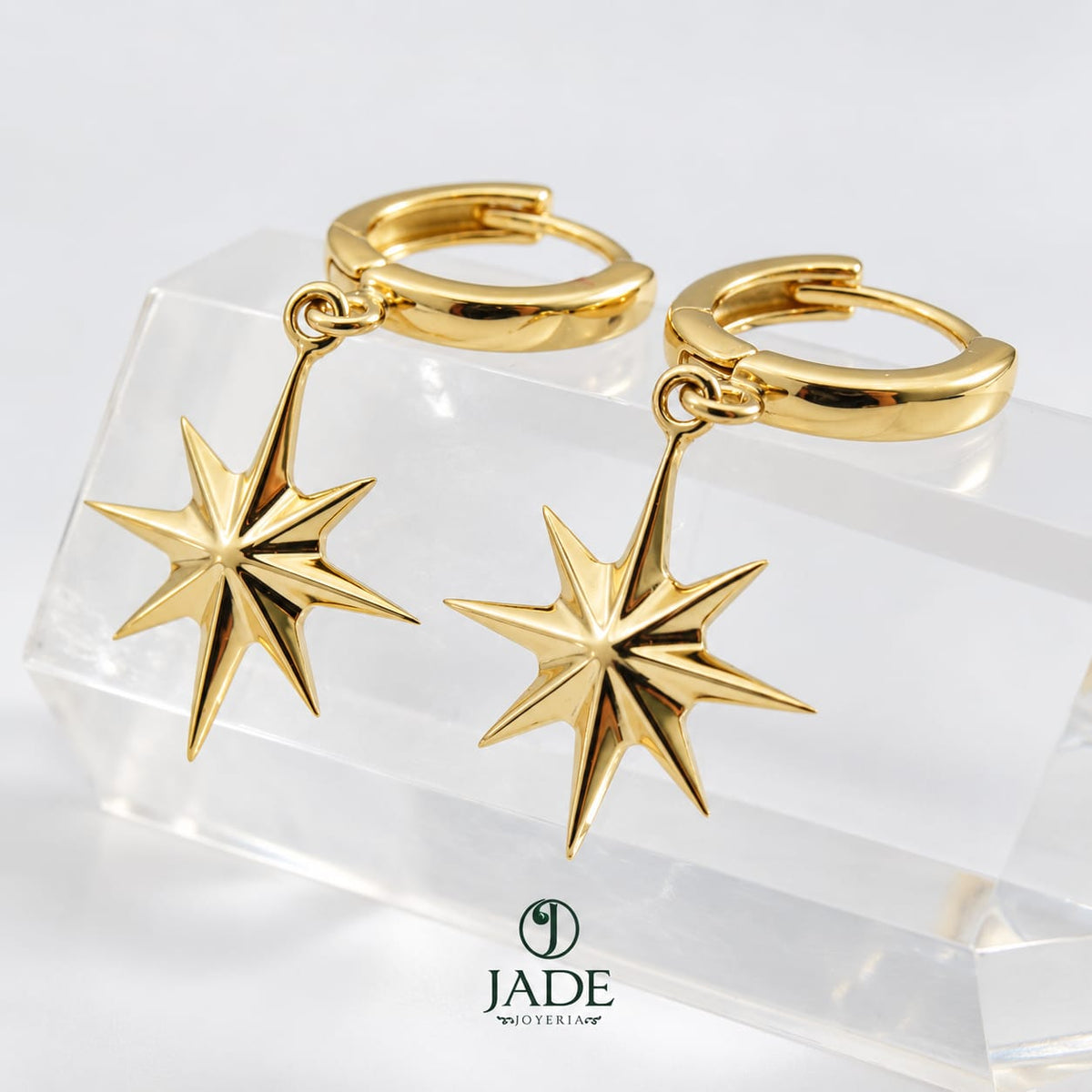 Aretes argolla de estrella
