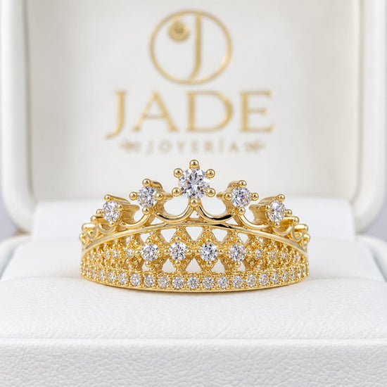 Anillo Corona Adriana – Jade18k