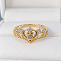 Anillo Corona con Moissanite Cinderella