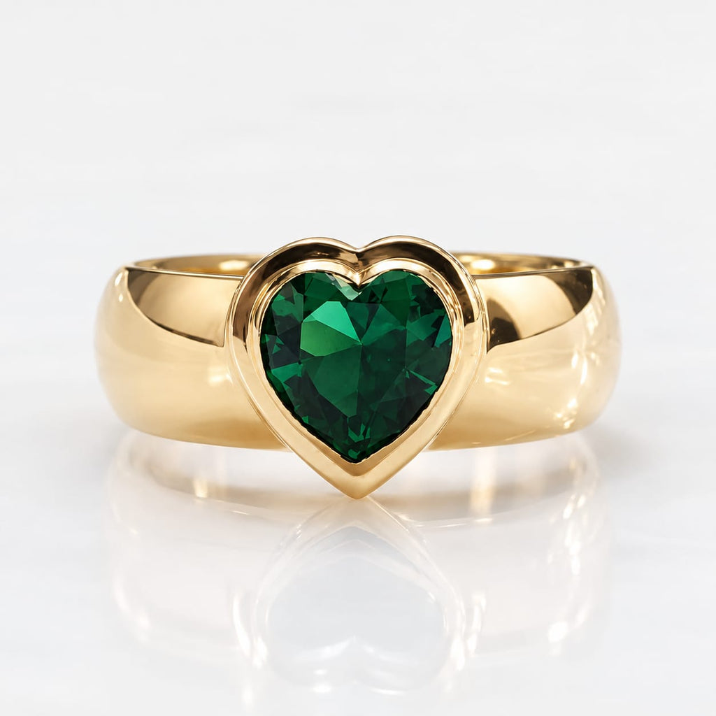 Anillo Corazón Verde