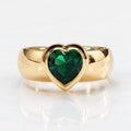 Anillo Corazón Verde
