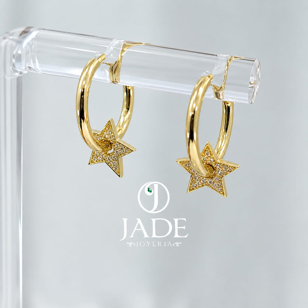 Argollas con estrellas